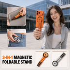 🔥3‑in‑1 Foldable Aluminum Stand for Phone, Tablet & Laptop, Multi‑Angle Adjustable