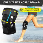 Hinged Knee Brace Support – Adjustable Open Patella Stabilizer for Pain Relief & Sports