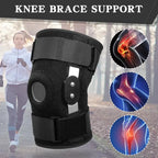 Hinged Knee Brace Support – Adjustable Open Patella Stabilizer for Pain Relief & Sports