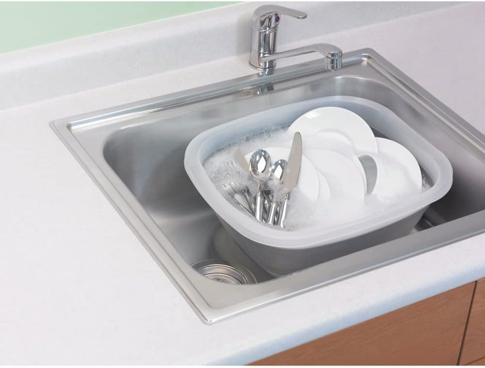 Collapsible Silicone Basin Set of 3 – Space-Saving Foldable Wash Tubs