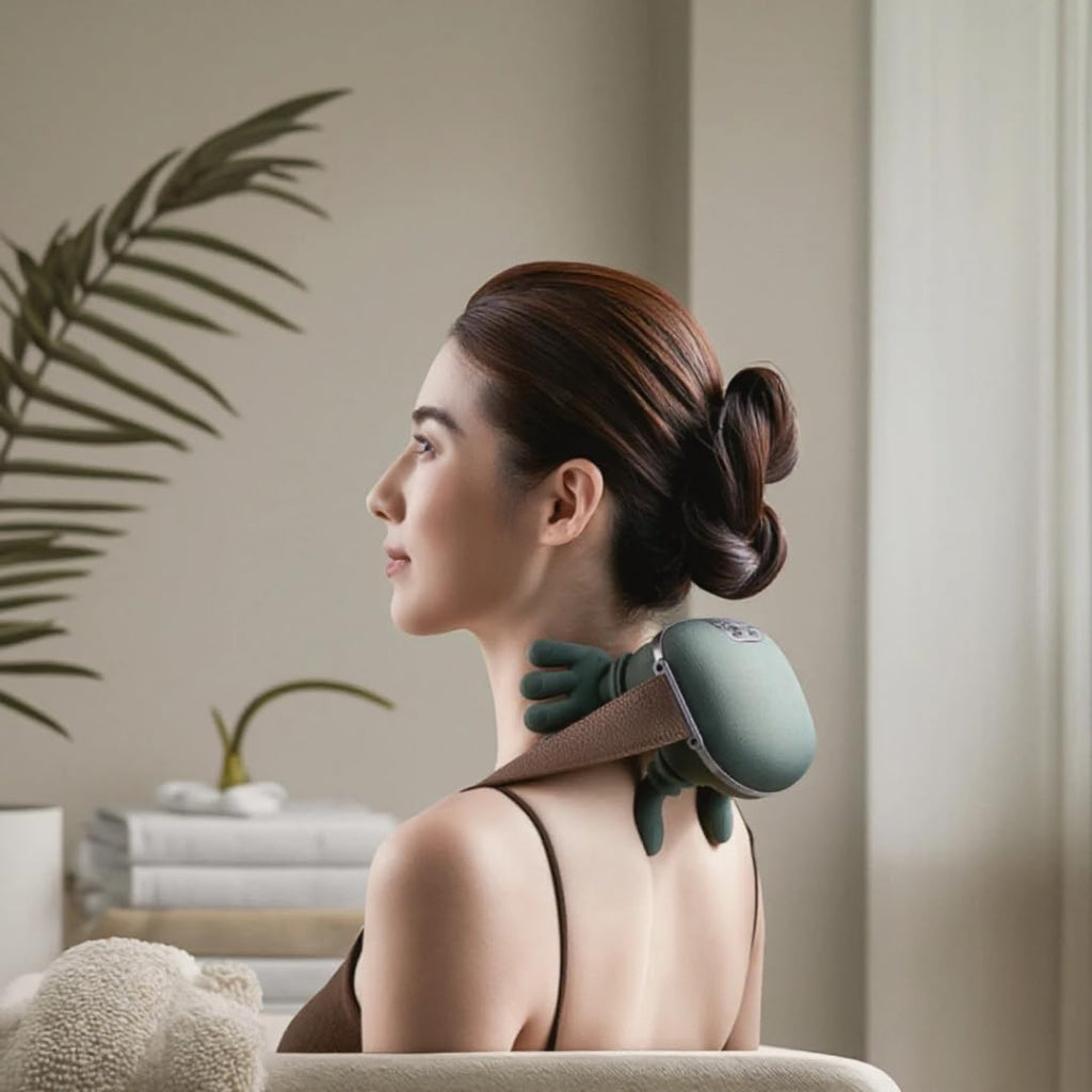 Smart Electric Neck Massager with Heat – Hands-Free Cervical Relief Device