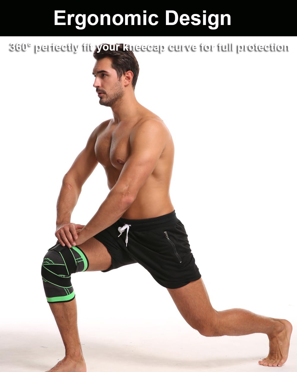 Compression Knee Brace with Double Anti-Slip Straps