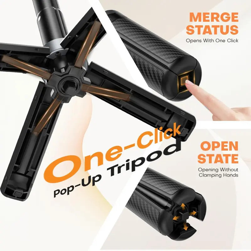 4-in-1 Selfie Stick Tripod with Wireless Remote & MagSafe Ring — Use Anytime, Anywhere