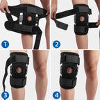 Hinged Knee Brace Support – Adjustable Open Patella Stabilizer for Pain Relief & Sports