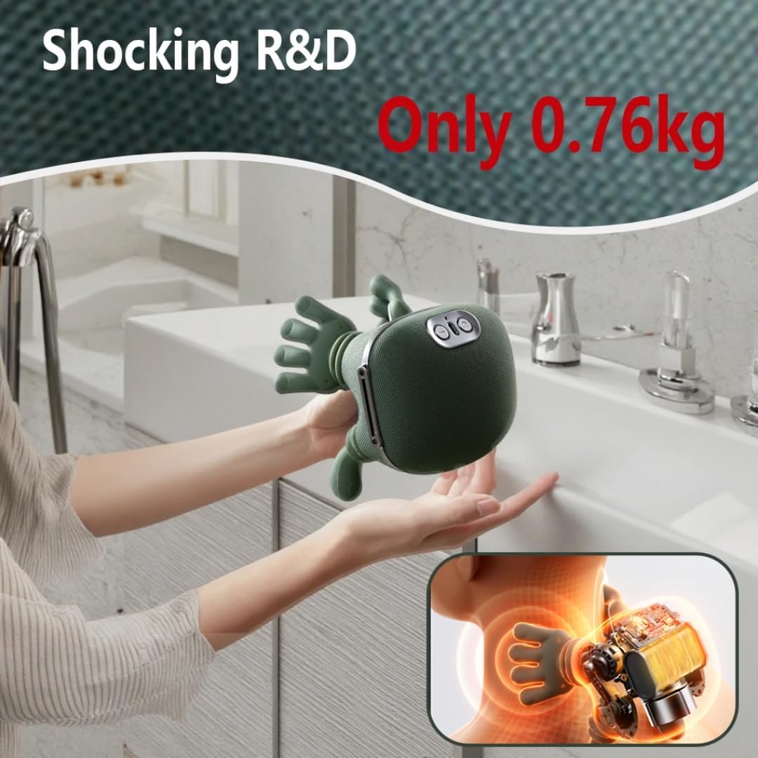 Smart Electric Neck Massager with Heat – Hands-Free Cervical Relief Device