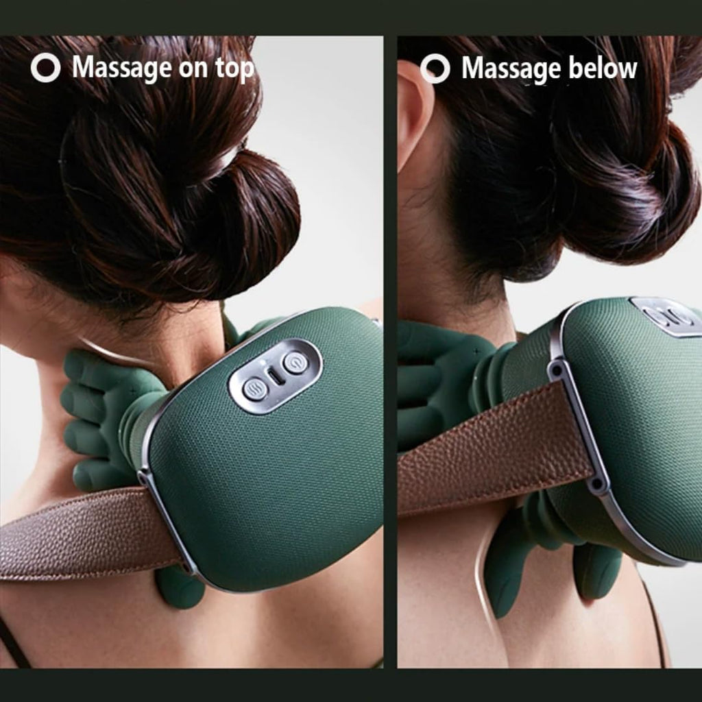 Smart Electric Neck Massager with Heat – Hands-Free Cervical Relief Device