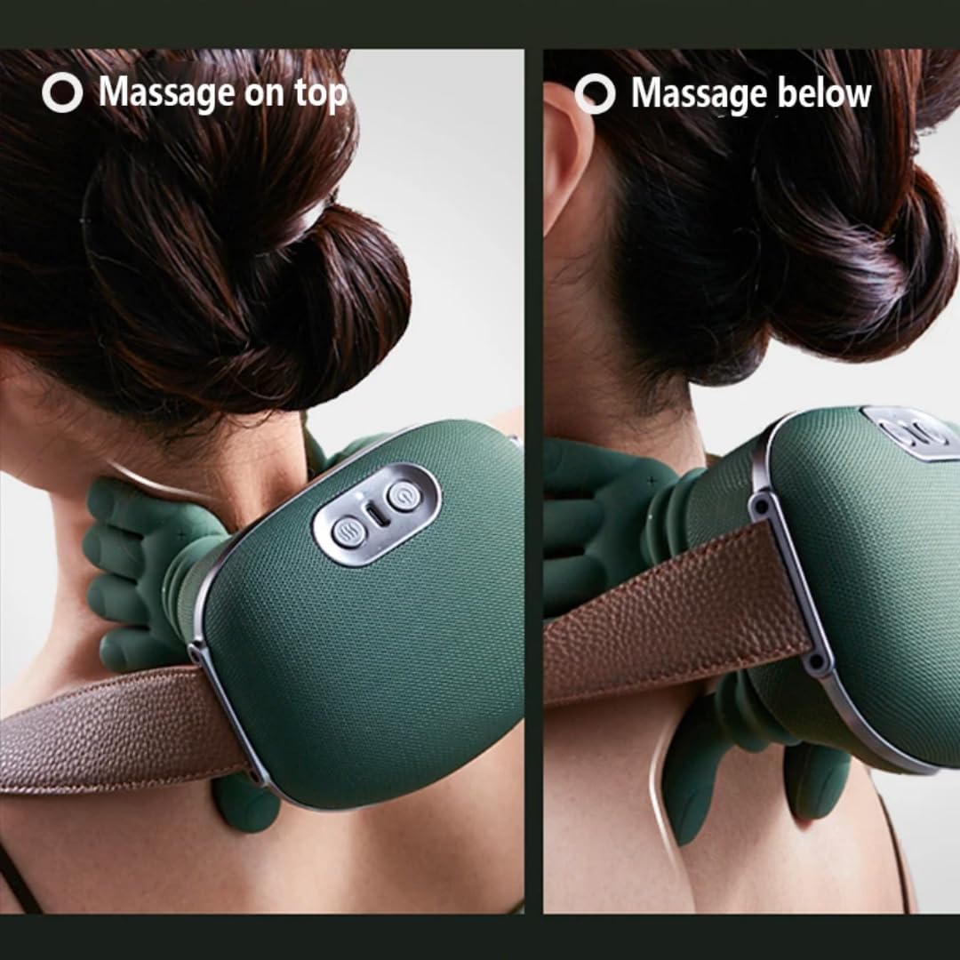Smart Electric Neck Massager with Heat – Hands-Free Cervical Relief Device