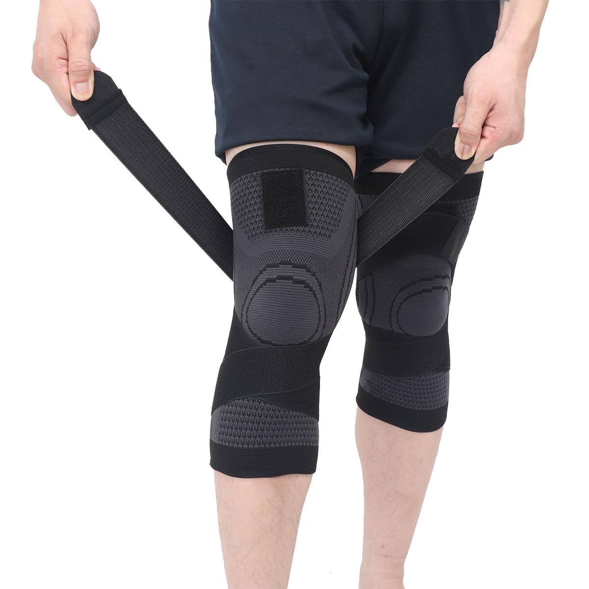 Compression Knee Brace with Double Anti-Slip Straps