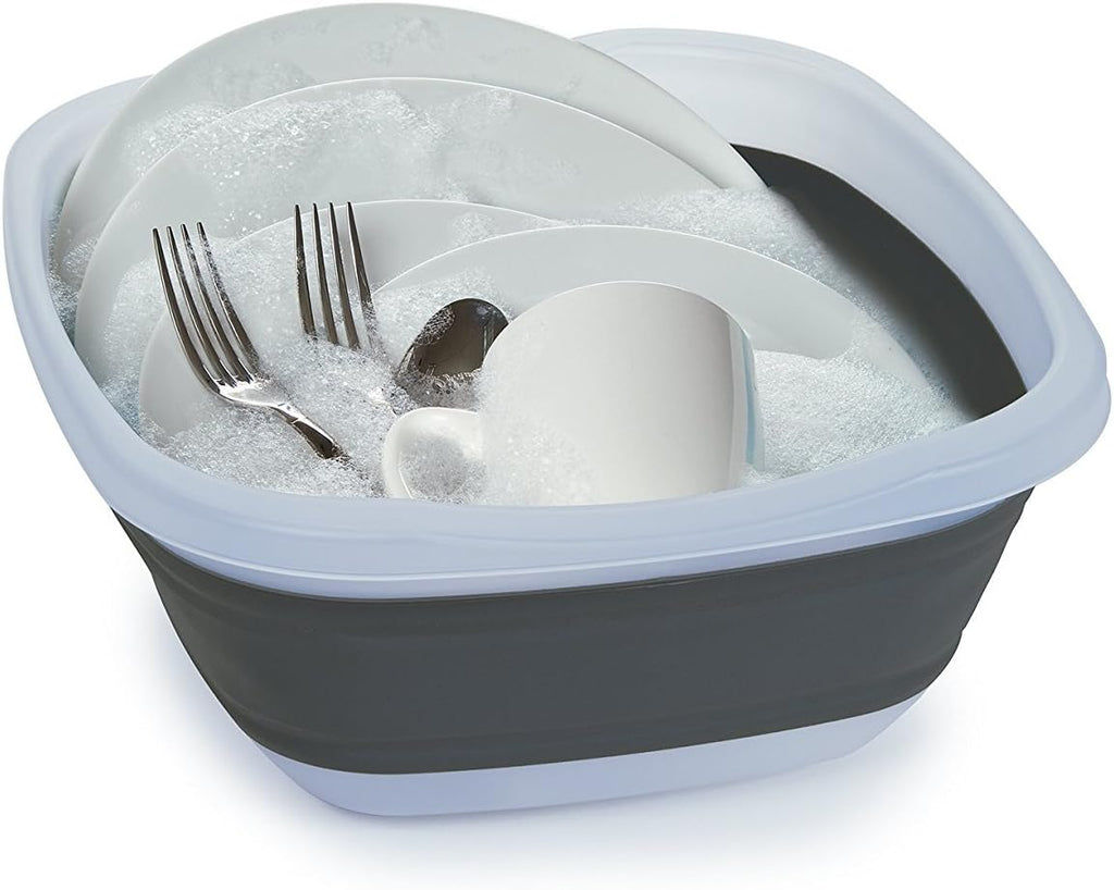 Collapsible Silicone Basin Set of 3 – Space-Saving Foldable Wash Tubs