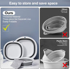 Collapsible Silicone Basin Set of 3 – Space-Saving Foldable Wash Tubs
