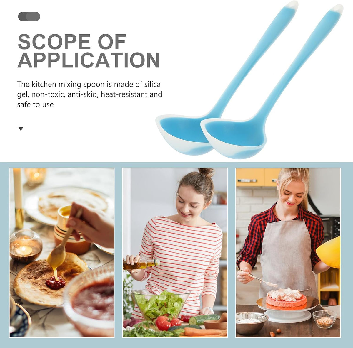 Silicone Soup Ladle Spoon — Food-Grade, Heat-Resistant & Non-Stick | Perfect for Soup, Sauce & Baking