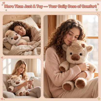 Shake & Move Cow Stuffed Animal | 17" Fluffy Stress Relief Plush Toy