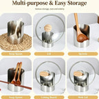 Stainless Steel 2-in-1 Pot Lid & Utensil Holder