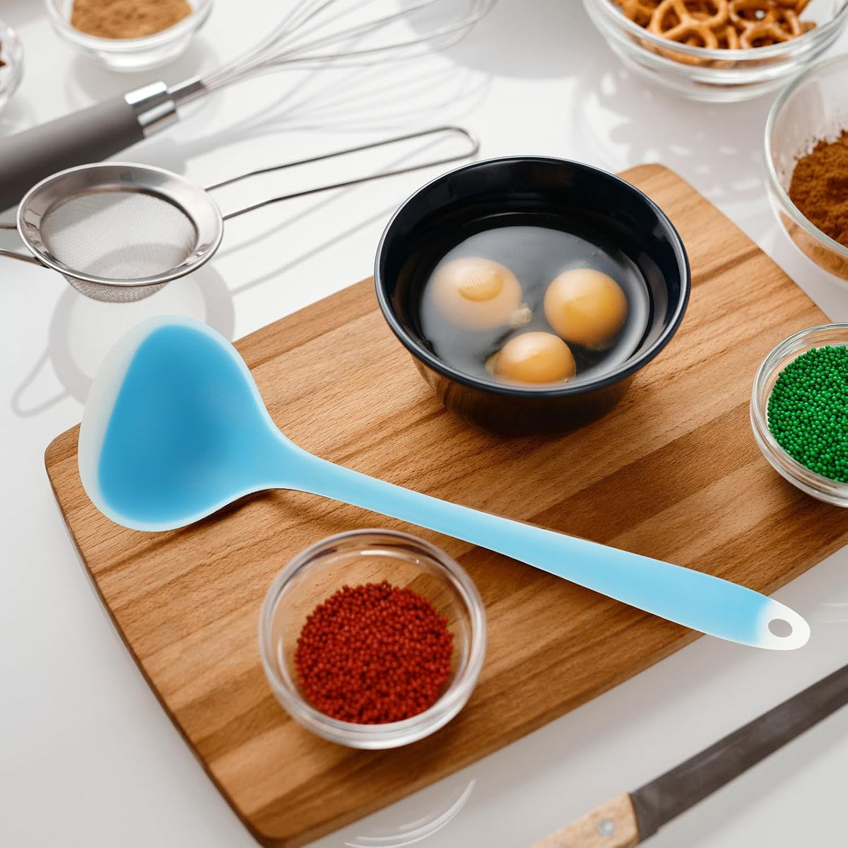 Silicone Soup Ladle Spoon — Food-Grade, Heat-Resistant & Non-Stick | Perfect for Soup, Sauce & Baking