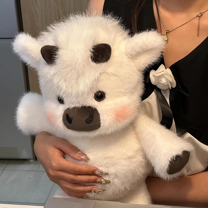 Shake & Move Cow Stuffed Animal | 17" Fluffy Stress Relief Plush Toy