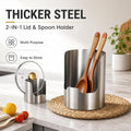 Stainless Steel 2-in-1 Pot Lid & Utensil Holder