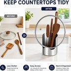 Stainless Steel 2-in-1 Pot Lid & Utensil Holder