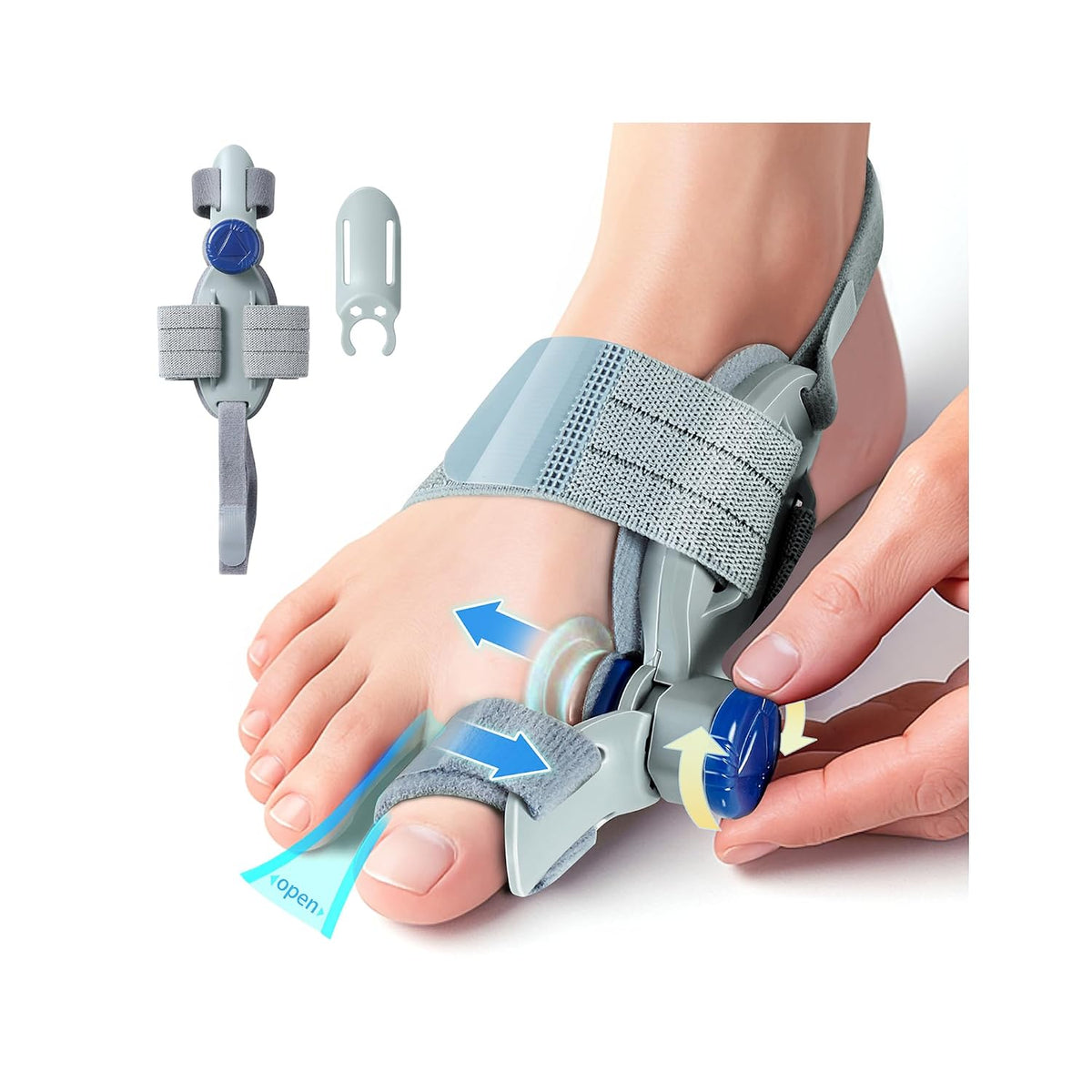 Bunion Corrector with Double-Action Relief – Adjustable Toe Straightener for Men & Women