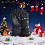 Rechargeable Heated Gloves – 3-Heat Levels Touchscreen Winter Gloves for Outdoor Sports