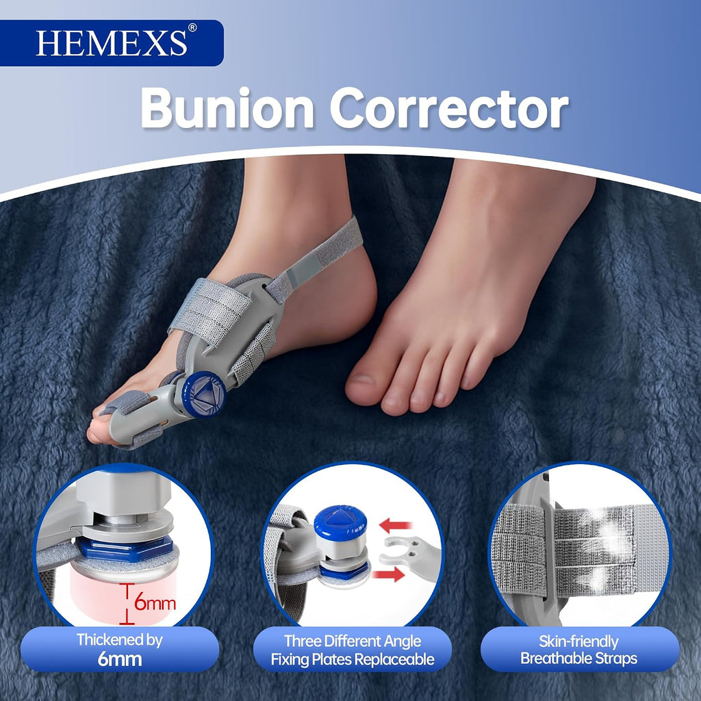 Bunion Corrector with Double-Action Relief – Adjustable Toe Straightener for Men & Women