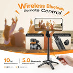4-in-1 Selfie Stick Tripod with Wireless Remote & MagSafe Ring — Use Anytime, Anywhere
