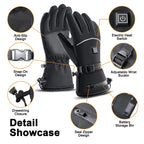 Rechargeable Heated Gloves – 3-Heat Levels Touchscreen Winter Gloves for Outdoor Sports